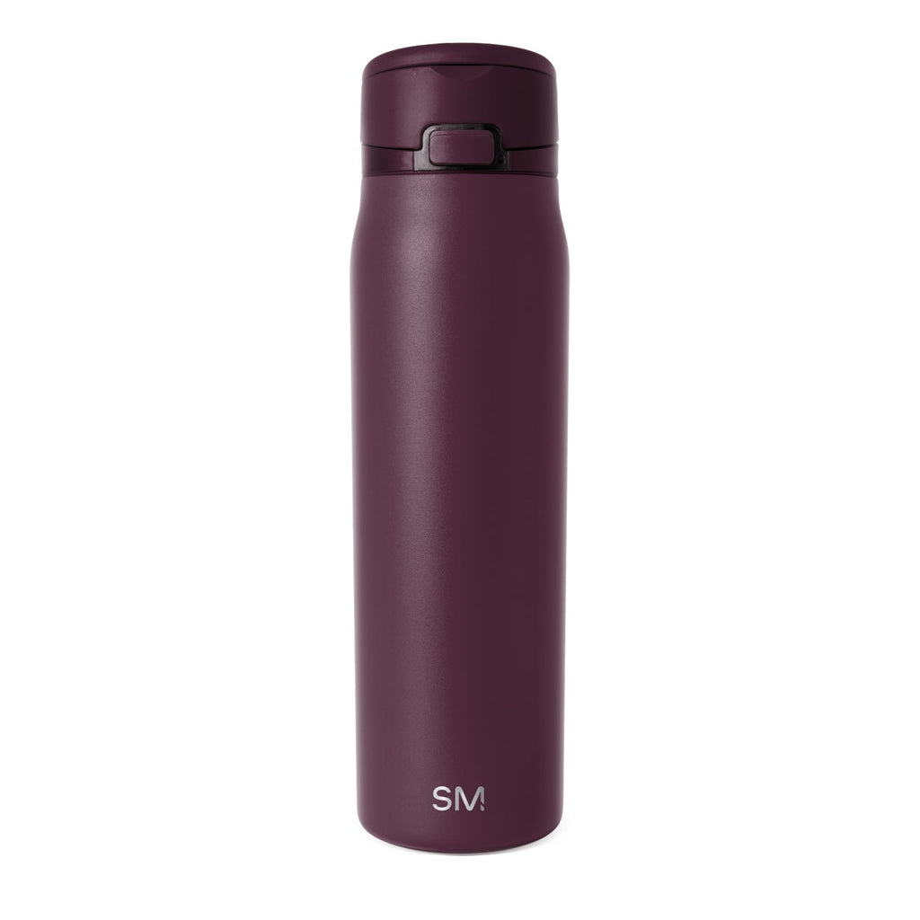 Simple Modern Mesa Loop Water Bottle with Straw | 30oz Cup Holder Friendly Insulated Stainless Steel Bottles for Travel, Sports and School | Cherry Wine
